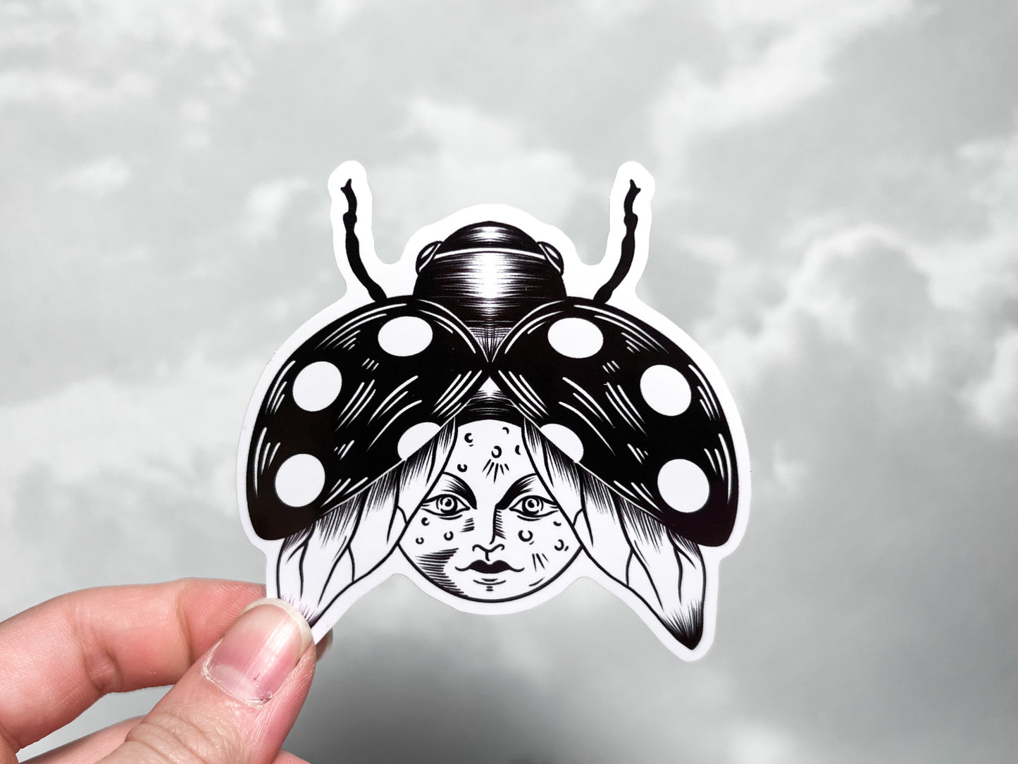 Moon Lady Bug Sticker