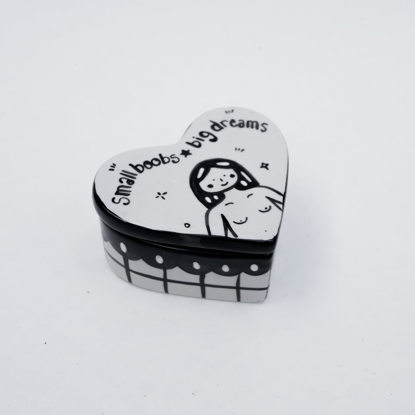 Small Boobs Heart Trinket Box