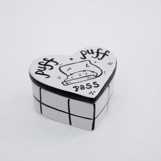 Puff Puff Pass Heart Trinket Box