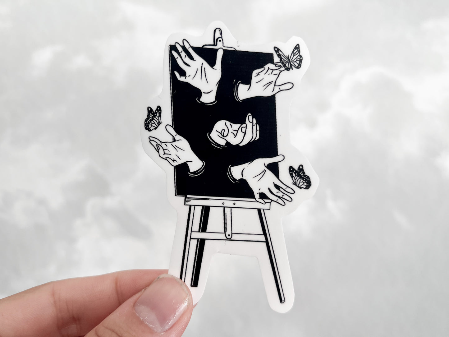 Easel Hands Stickers