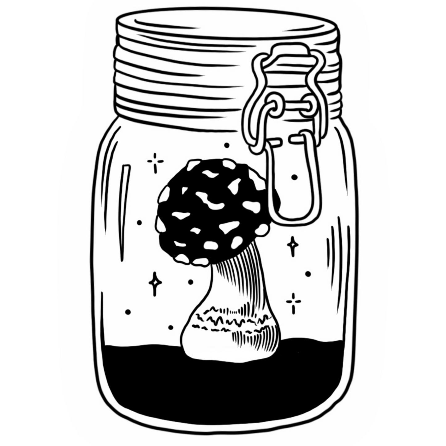 Mushroom Jar  Sticker