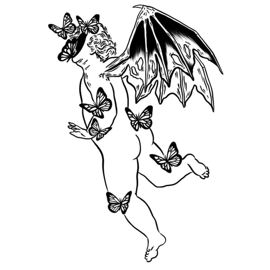 Butterfly Cherub Sticker